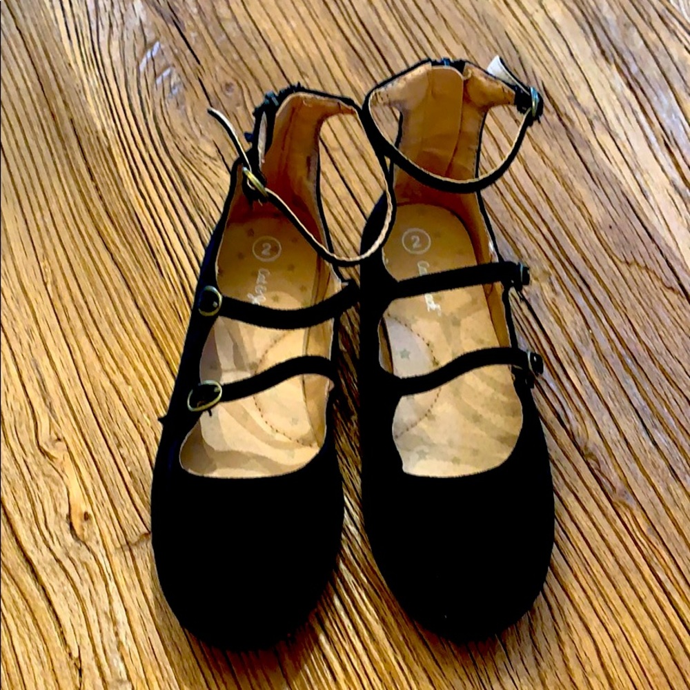 Cat & Jack black velvet dress shoes